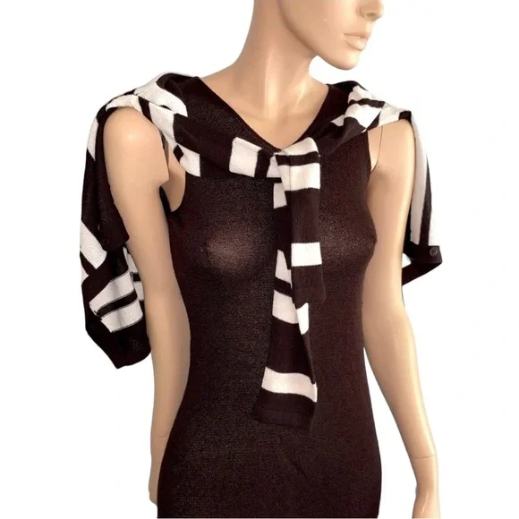 Banana Republic Vintage 2pcs Elegant Coordinated Knit Dress Cardigan Set - Picture 2 of 12